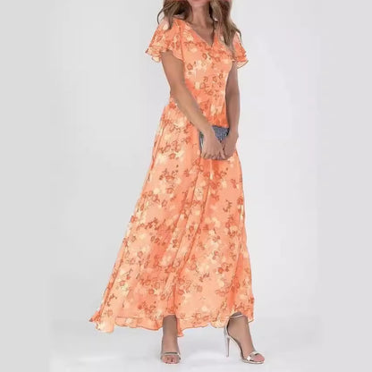 Chiffon Floral Maxi Dress