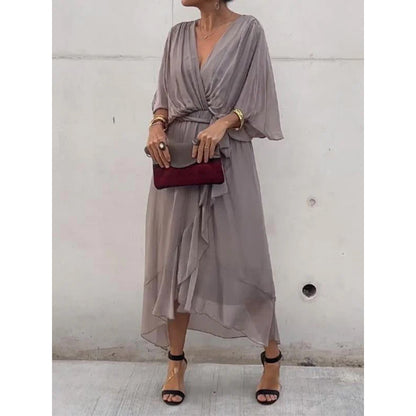 Boho Bat Sleeve Maxi Dress