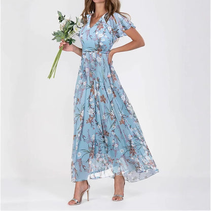 Chiffon Floral Maxi Dress