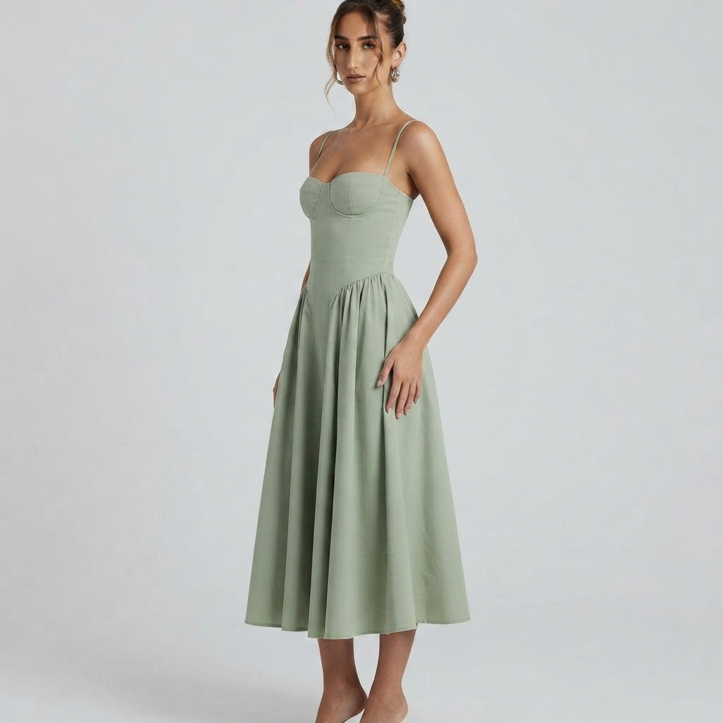 Palace Maxi Dress with Spaghetti Straps