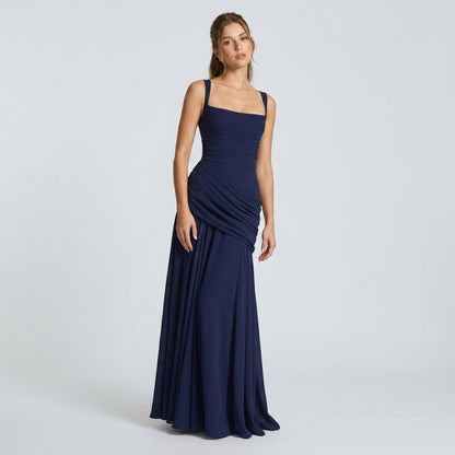 Off-Shoulder High-Waist Slip Maxi Dress