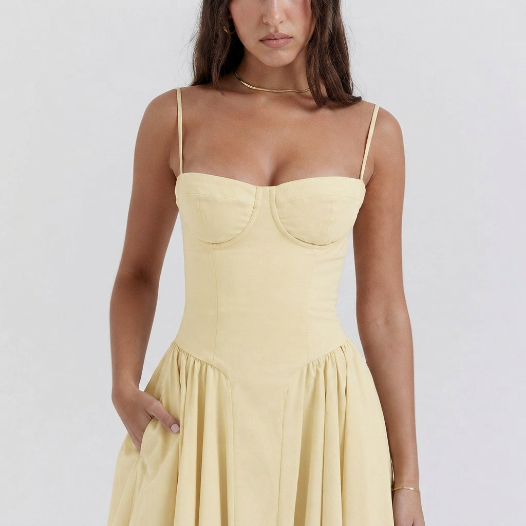 Palace Maxi Dress with Spaghetti Straps