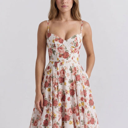 French Mesh Double Layer Suspender Dress