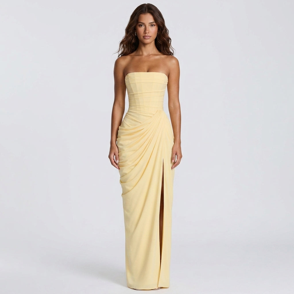 Elegant Backless Evening Maxi Dress