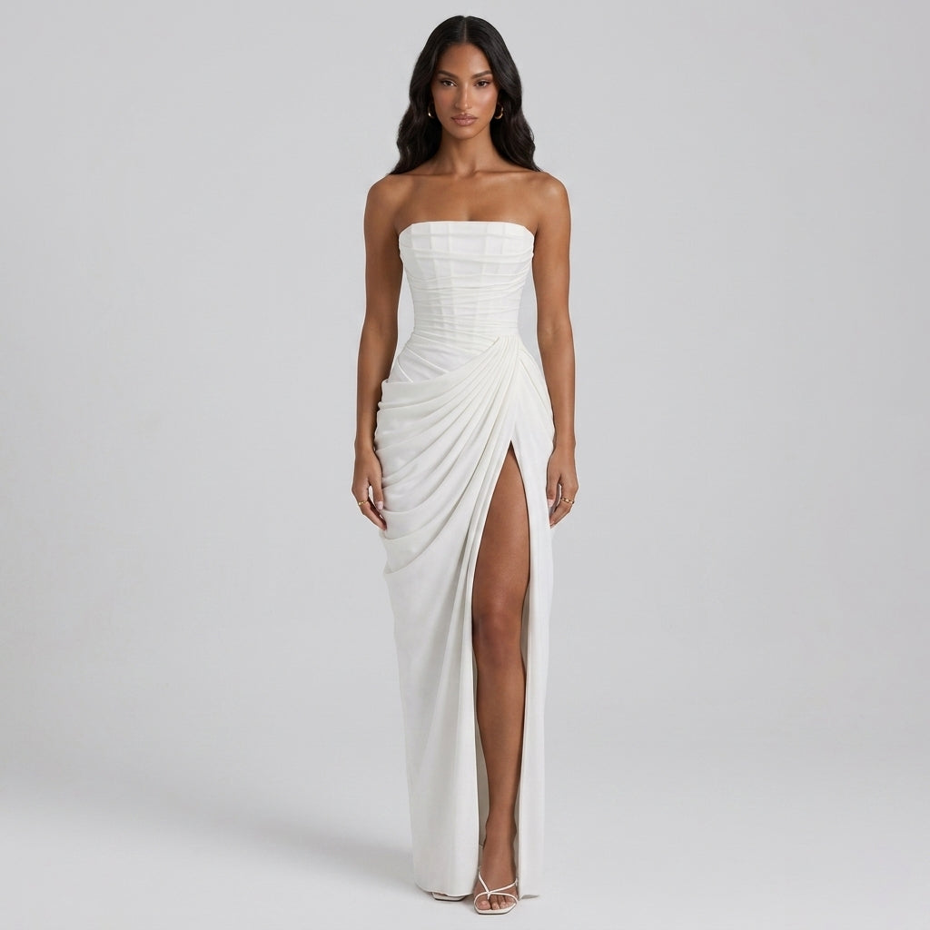 Elegant Backless Evening Maxi Dress