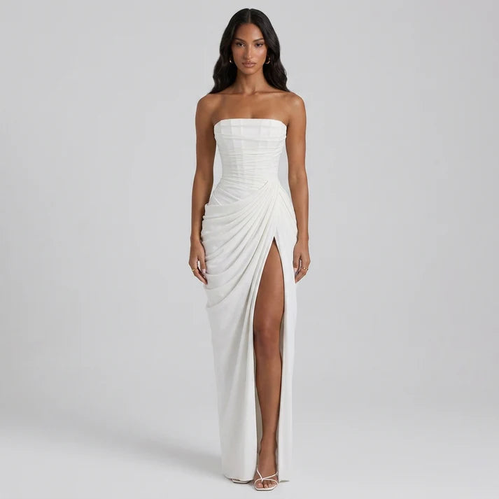 Elegant Backless Evening Maxi Dress