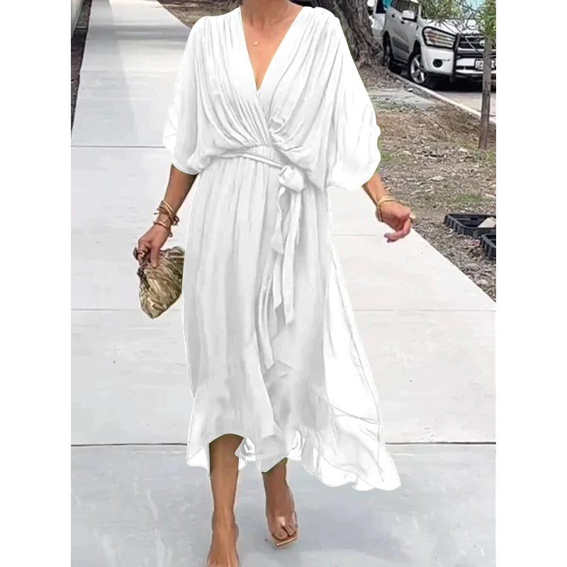 Boho Bat Sleeve Maxi Dress