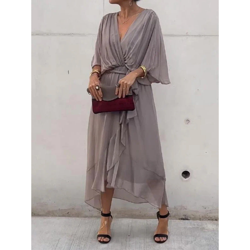 Boho Bat Sleeve Maxi Dress