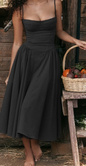 Palace Maxi Dress with Spaghetti Straps
